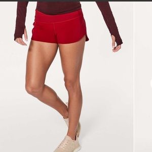 Lululemon red speed up short